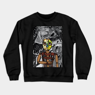 AlphaQ - PuppetMask NFT with StreetEye Color Crewneck Sweatshirt